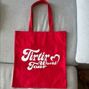 Tirtir World Tour Red Canvas Tote Bag. New never used